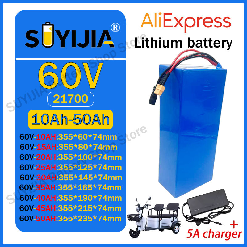 Paquete de Baterías de Litio 2 - 60V 50Ah Electric Scooter Battery reseña y precio